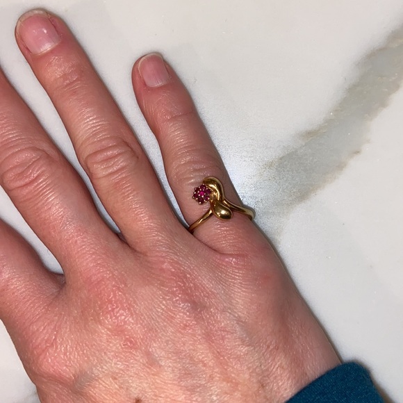 Ruby gold ring - Picture 5 of 6